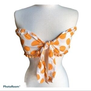 Lovers + friends white with orange polka dots wrap